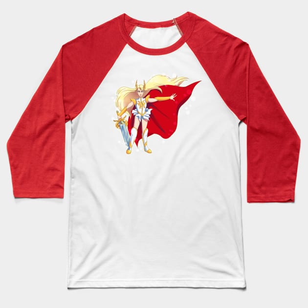 She Ra Baseball T-Shirt by WickedREDart